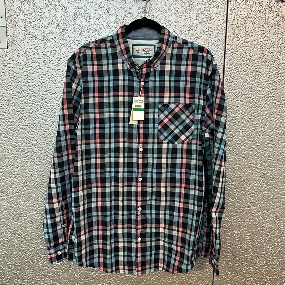 Penguin by Munsingwear Men's Button Down Sz Large